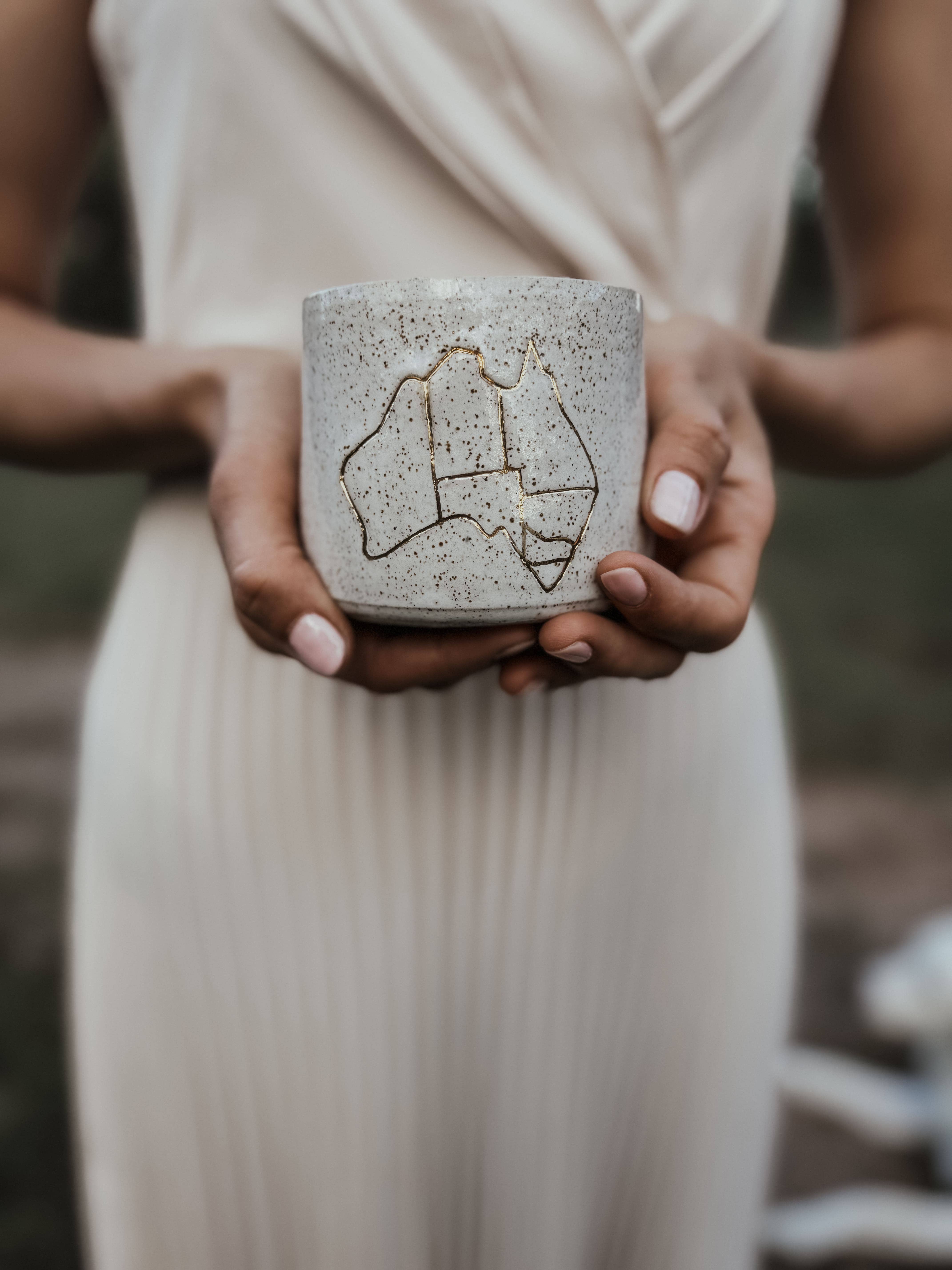 Wolf and Clay Pty Ltd - Wholesale Coffee mug - Australia map - Ceramic Mug 2