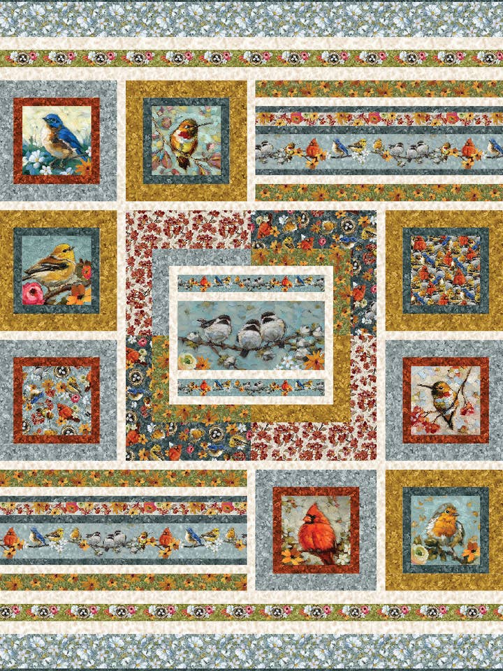 Skogssång Quiltmönster för wholesale av The Whimsical Workshop