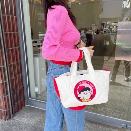 Little Light - Wholesale Shoulder Bag - Women's - Premium Snoopy Quilted Shoulder Bag12