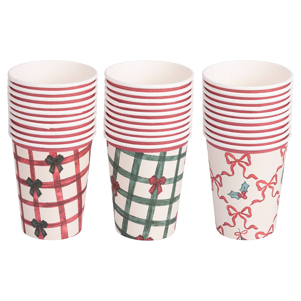 VdE Tivoli 1996 - Wholesale Ornament Set - XMAS FIOCCHI SET 18 PAPER CUPS 3ASS 250ML0