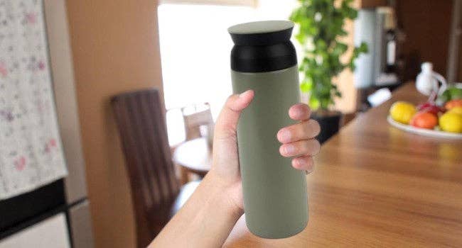 Emartbuy – wholesale Flask – Premium Stainless Steel Travel Mug Flask - Matt Khaki - 500 ml6