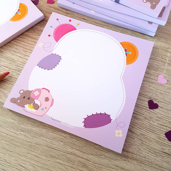 A6 Square Notepad - Potam's Sewing for wholesale by Hippopo sur le trône