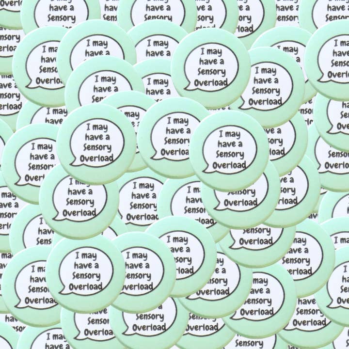 sent with Pride – wholesale Lapel pin/button – Sensory overload disability pin badge adhd autistic badge2