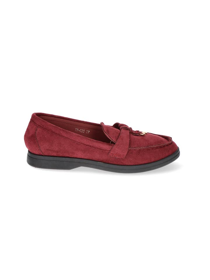 C'M PARIS - Wholesale Flats - Women's - Flat Suede Loafer with Tassel 77-520