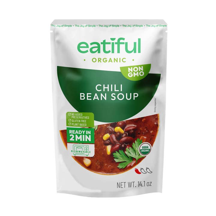 Soupe de haricots chili biologique Eatiful pour la vente par Point One International