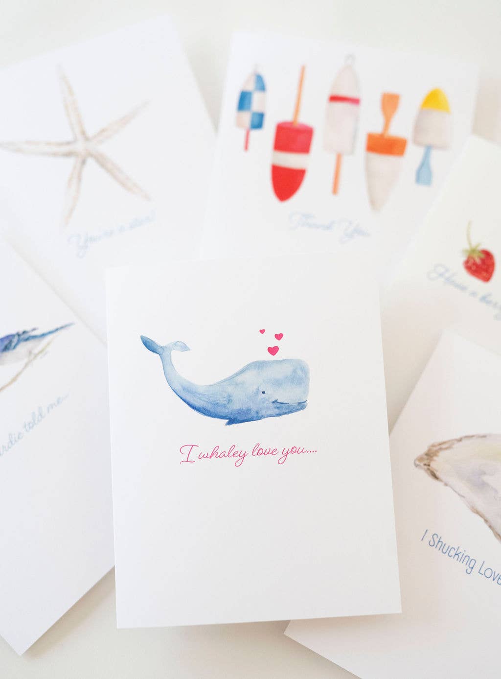 Melissa Hyatt - Wholesale Everyday Greeting Card - "Whale Love" Oceanic Watercolor Greeting Card3