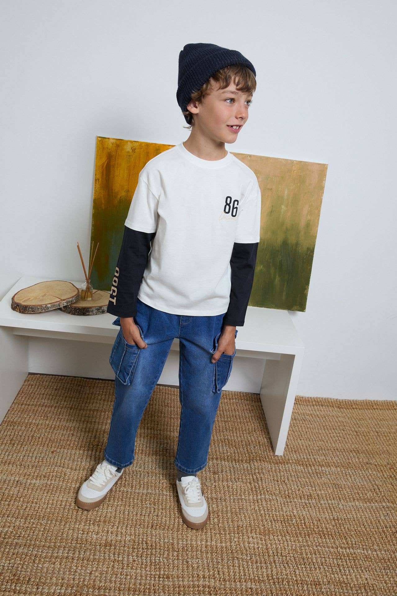 Newness Kids - Wholesale Screen Printed T-Shirt - Kids - Long sleeve double shirt winter clothing for children JBI65259