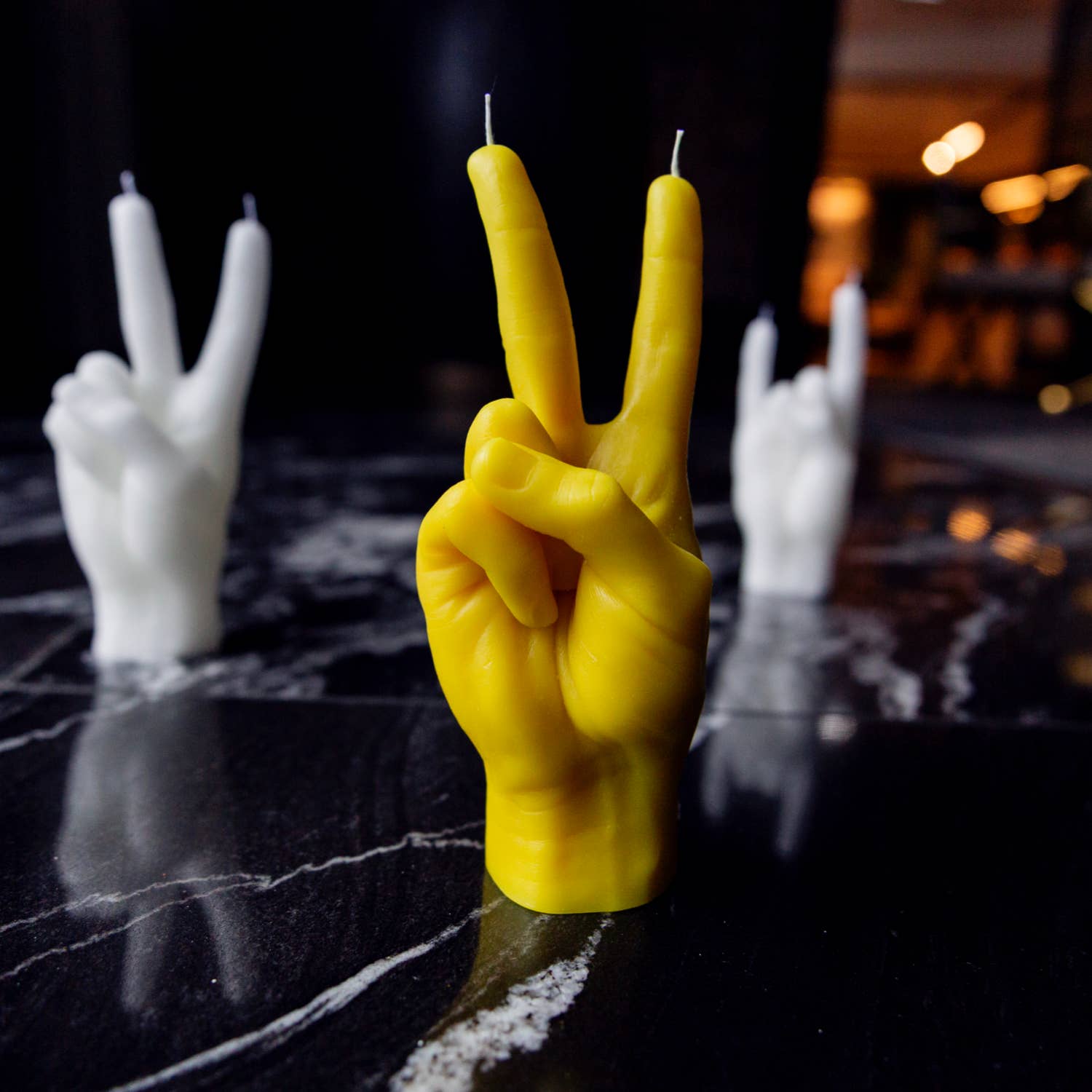 CandleHand (Free Duties for US) - Wholesale Novelty Candle - Peace Candle - 8''Tall - Realistic Skin Texture - 2 Wicks11