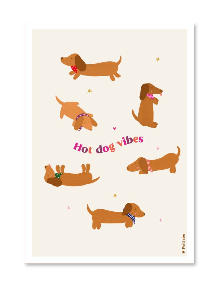 Muestra vibras de perrito caliente para venta al por mayor de Petit Coq