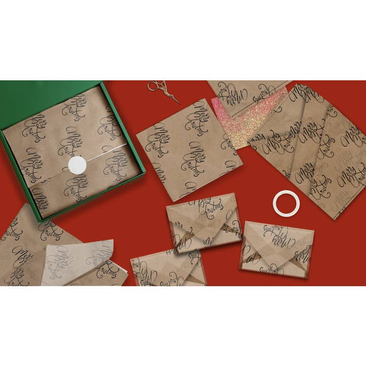 Eleven Fashion - Vendita all'ingrosso Carta velina - Carta velina stampata Merry Christmas Kraft Designer