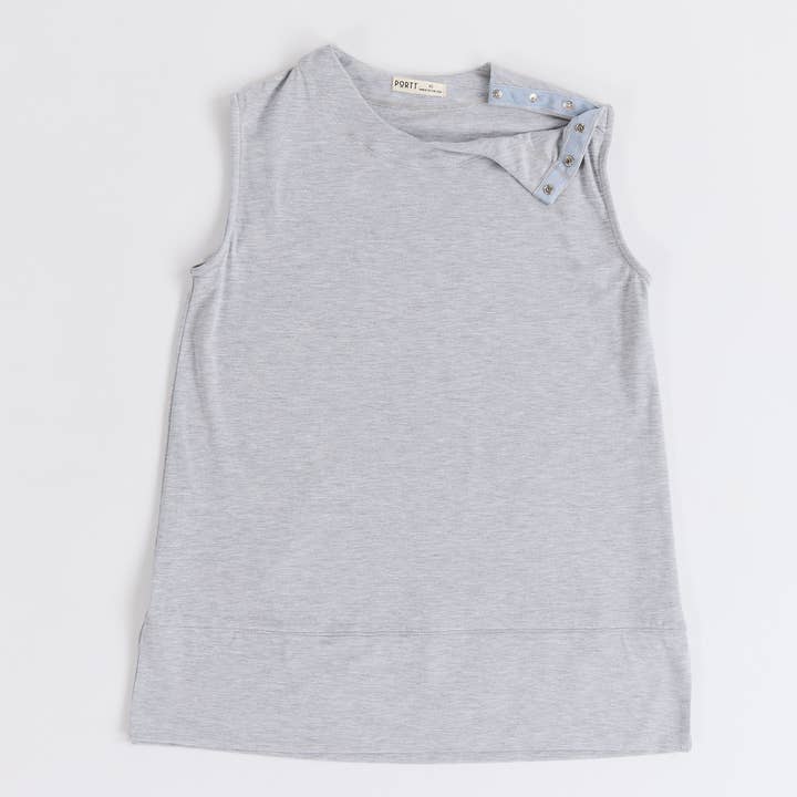 Portt - Wholesale Tank Top - Women's - Gray Port Access Tank Top