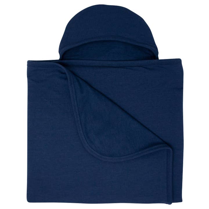 Toalla con capucha French Terry - Azul índigo para venta al por mayor de Sweet Bamboo