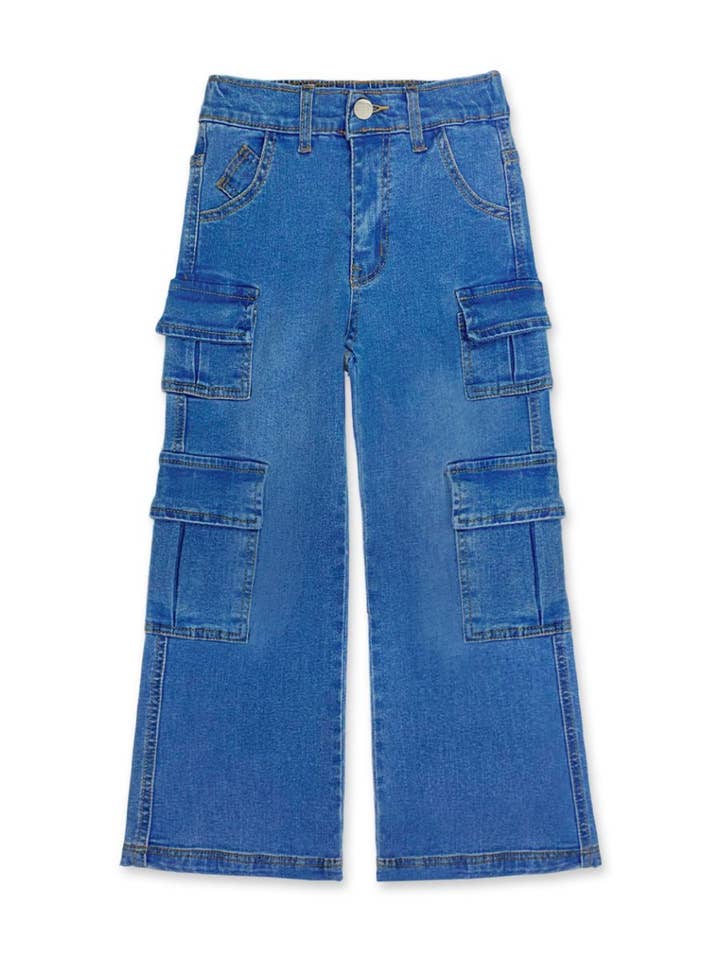 Cutie Patootie Clothing - Wholesale Jeans - Kids - GDP-23-89151B Girl's Denim Jeans w/ 4 Cargo Pockets