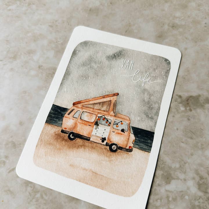 Linda Mundo - Wholesale Postcard - Van Life postcard