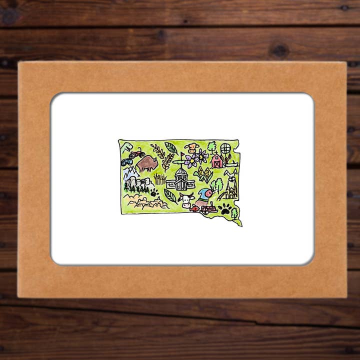 Pacote Dakota do Sul II - Caixa - 6 Cartões por atacado de Kevin & Kaia