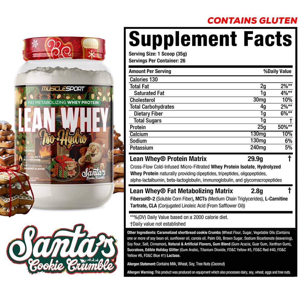 MuscleSport - Wholesale Protein/superfood powder - Lean Whey® Iso Hydro Gourmet Protein 2lb - Limited Edition95