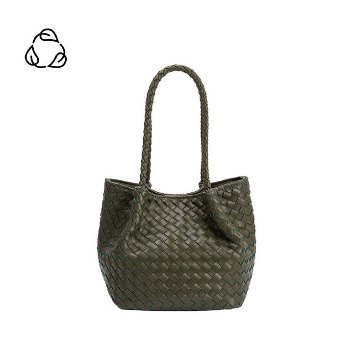 Melie Bianco - Wholesale Top Handle Bag - Women's - Anahi Olive Recycled Vegan Top Handle Bag