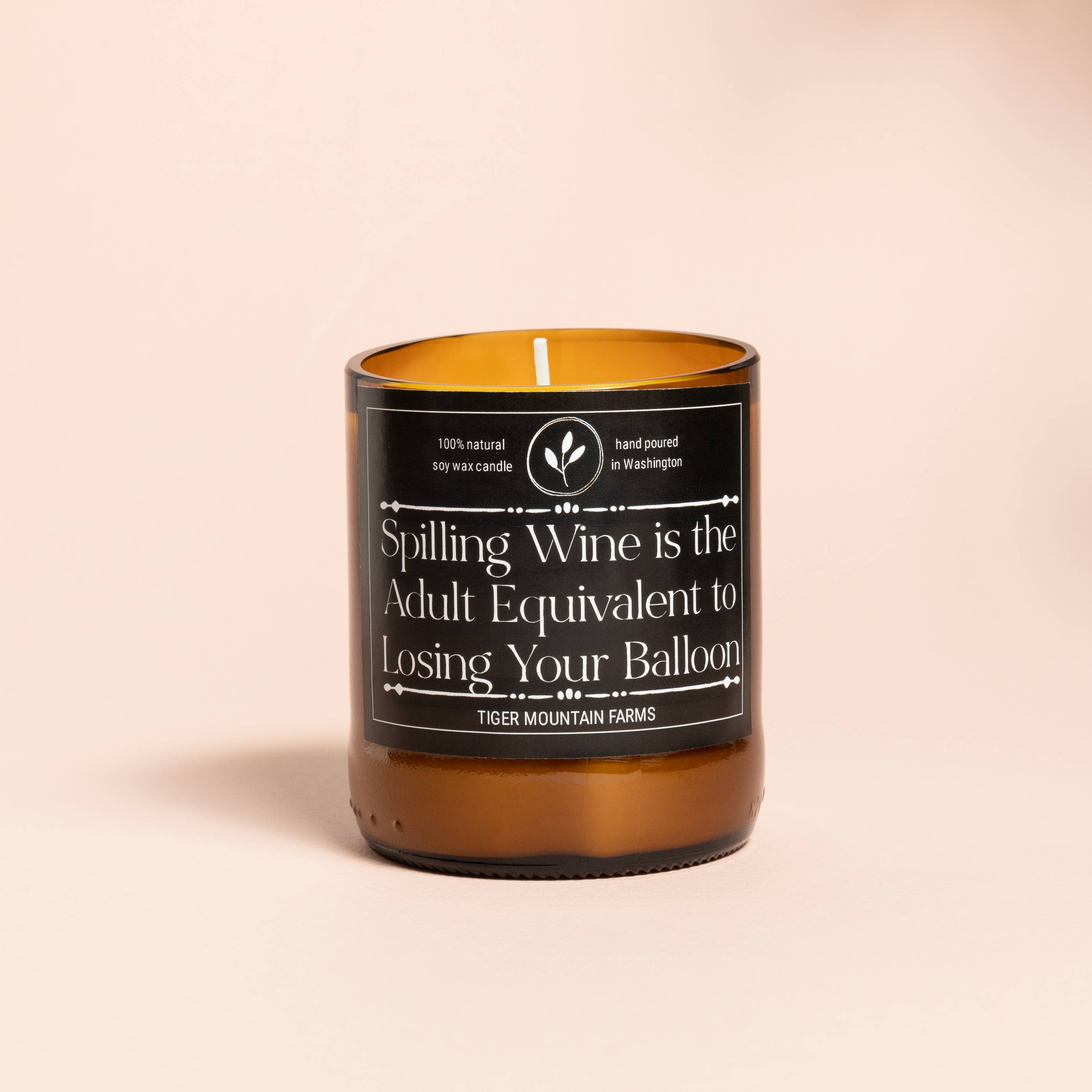 Black Oak Soap Company - Wholesale Jar/Filled Candle - "Spilling Wine is the adult..." Beer Bottle Candle | 6oz.2