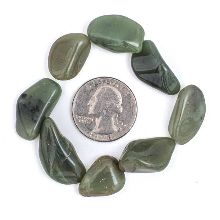 Tree of Life Gems - Vendita all'ingrosso Pietra/cristallo spirituale - NUOVO! Calcedonio verde burattato piccolo