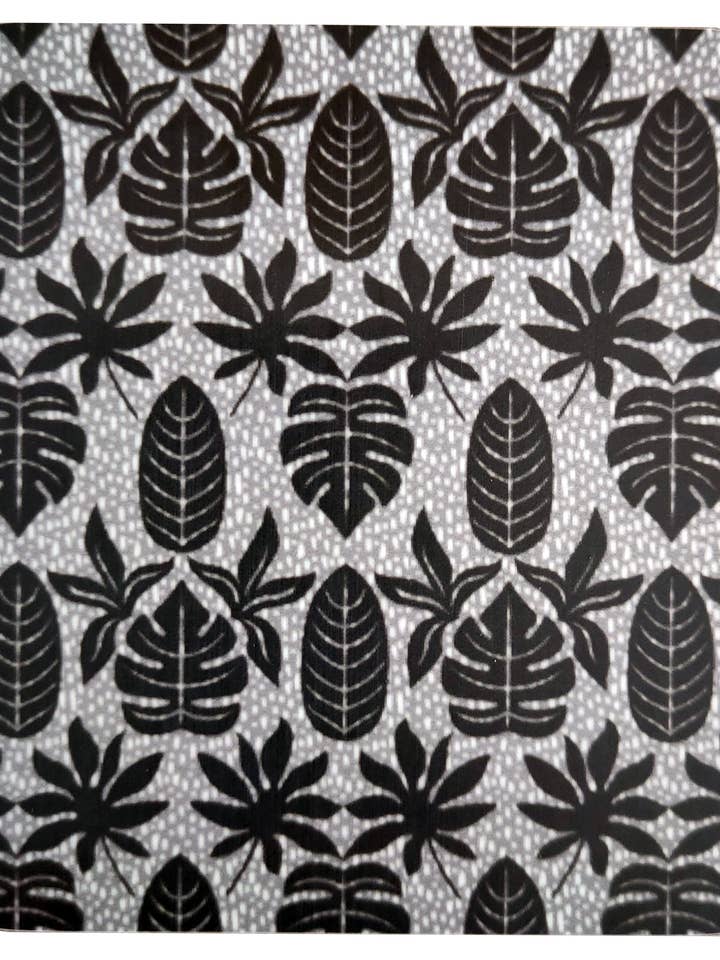 Mono Palm 9.8cm Square Leaf design Printed Coaster for wholesale by Gabrielle Good