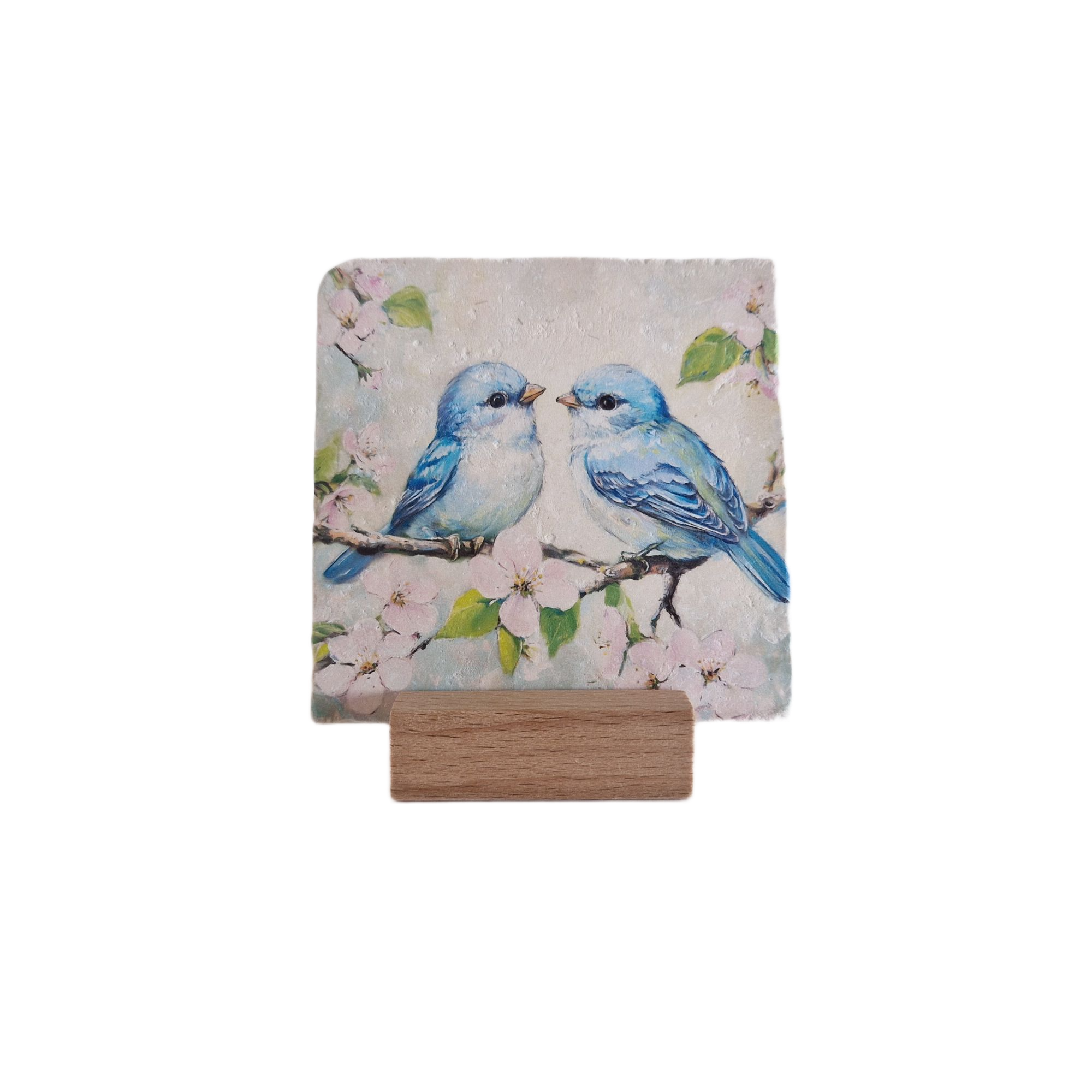 Artige BV – Großhandel Skulptur – Blaue Vögel - Natursteinfliese1