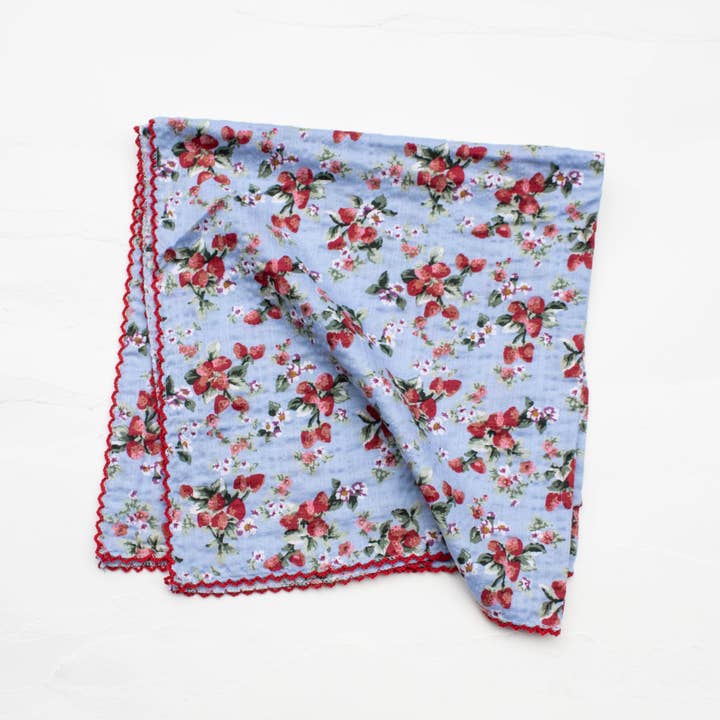 Tiepology – Cachecol - Mulher por atacado – Cachecol Vintage Algodão Morango