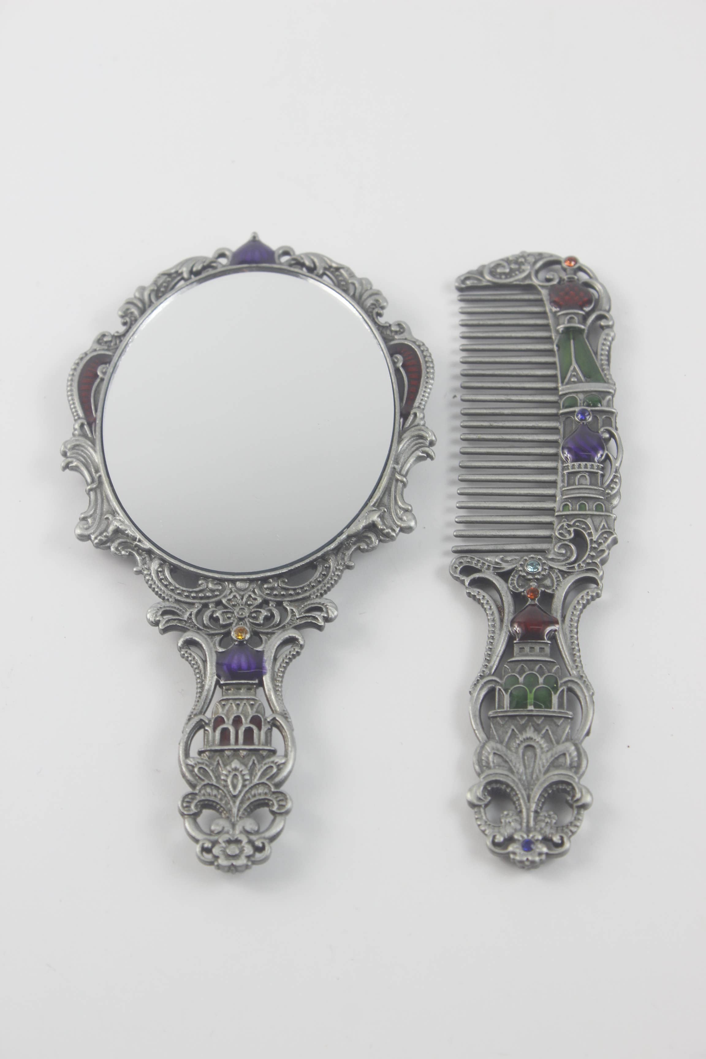 Ole - Vente Miroir de maquillage - Ensemble de miroirs vintage en métal Castle de petite taille5
