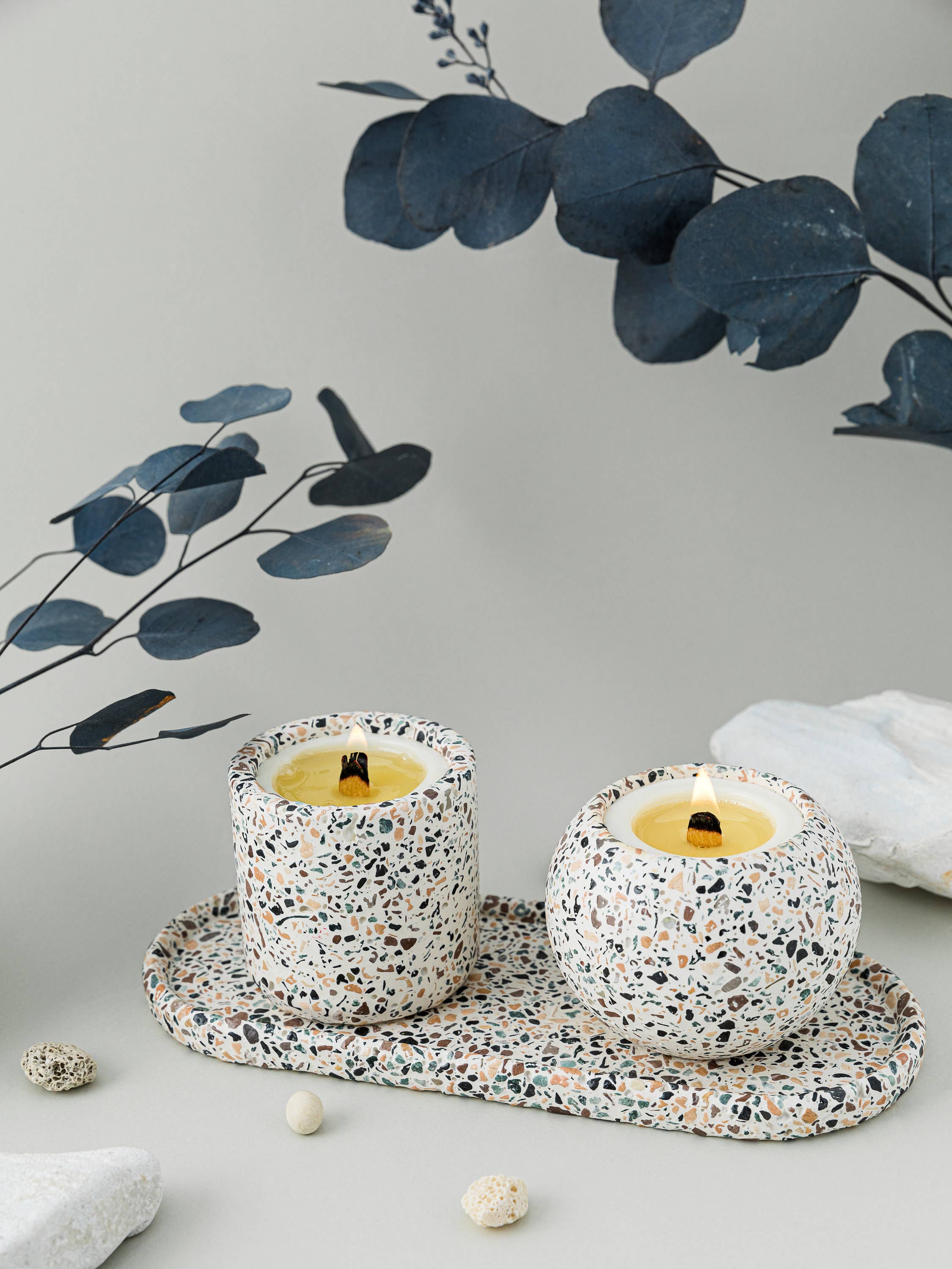 Nema Concept – wholesale Jar/filled candle – Terrazzo Concrete Scented Soy Candle, Home Decor2