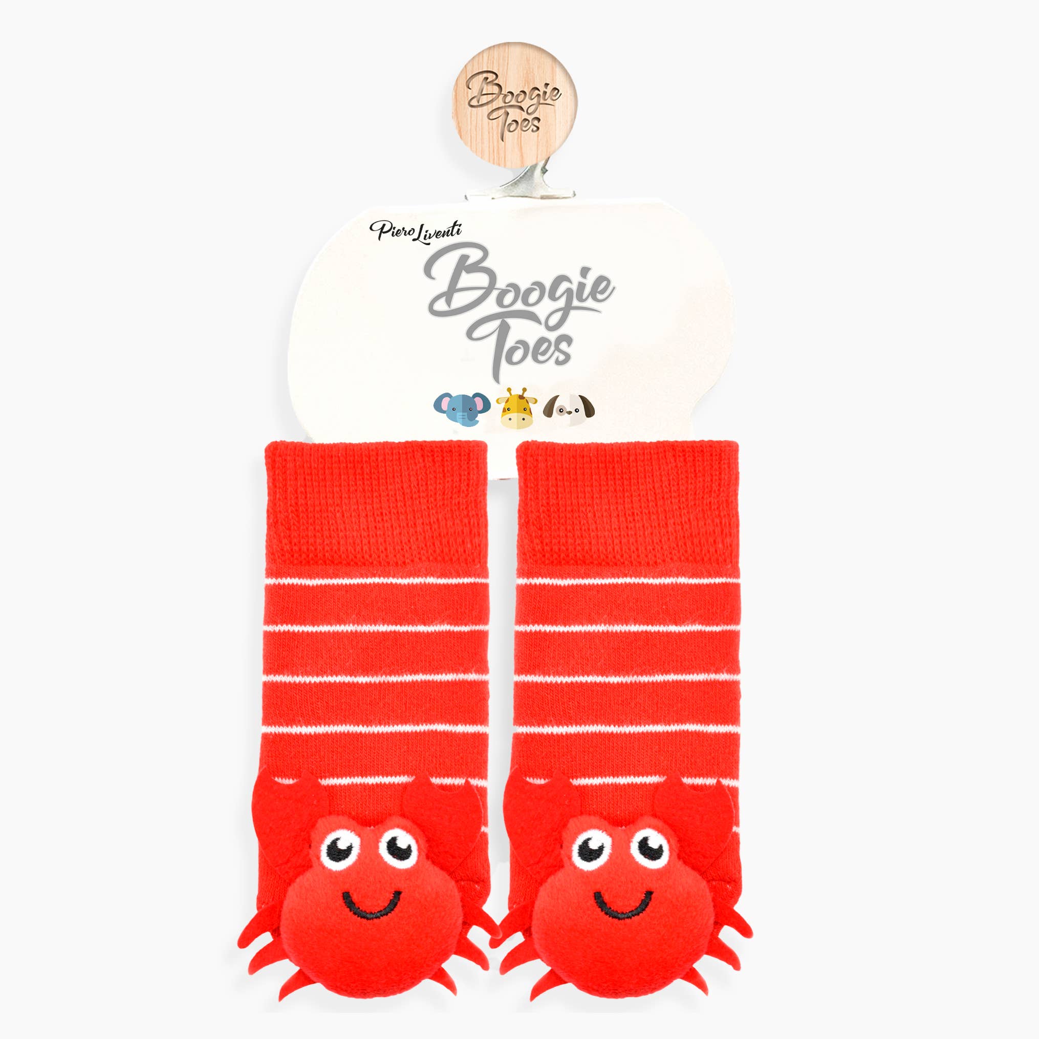 Boogie Toes – Großhandel Socken – Kind & Baby – Red Crabby Crab Boogie Toes Rassel Socken6