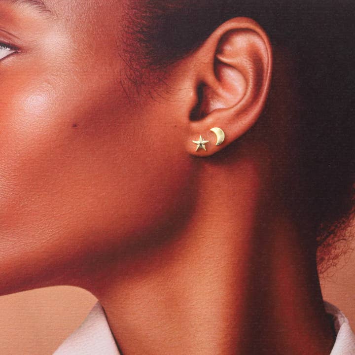 Attic creations - Wholesale Stud/post earrings - BT023 Earrings In A Message Bottle 'Love To The Moon'6