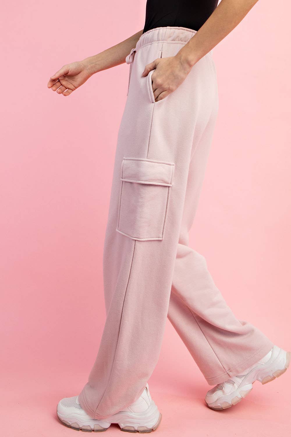 Rae Mode - Wholesale Pants - Women's - FRENCH TERRY STRAIGHT CARGO SWEATPANT29