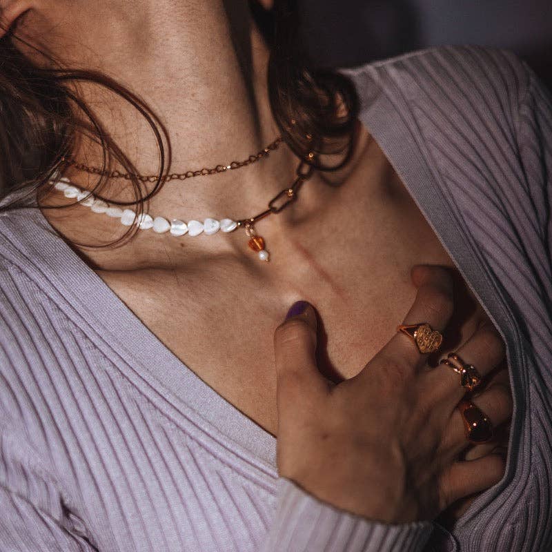 Atelier Jean - Wholesale Link & Chain Necklace - Lovey dovey necklace1