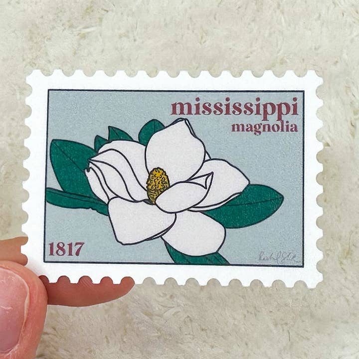 Mississippi Stamp Sticker for wholesale by Slik Art and Design