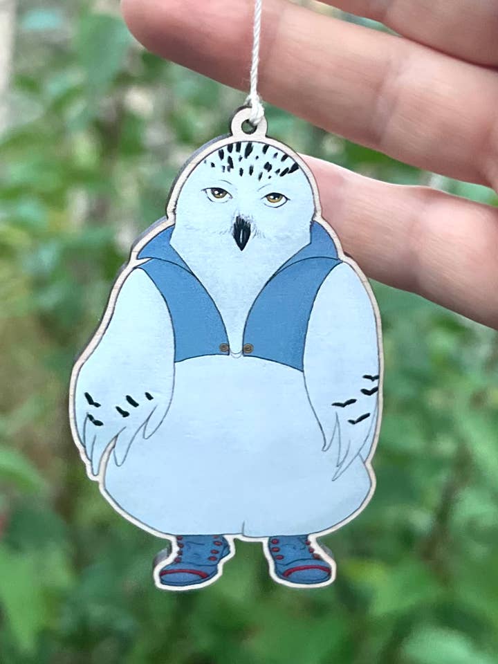 Snowy Owl Ornament  for wholesale by Underbrush Art