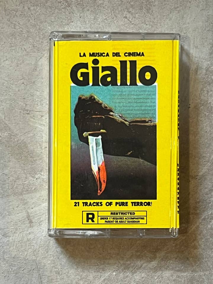 Giallo Inspired 90 min. Cassette Mixtape for wholesale by Back of Beyond Press