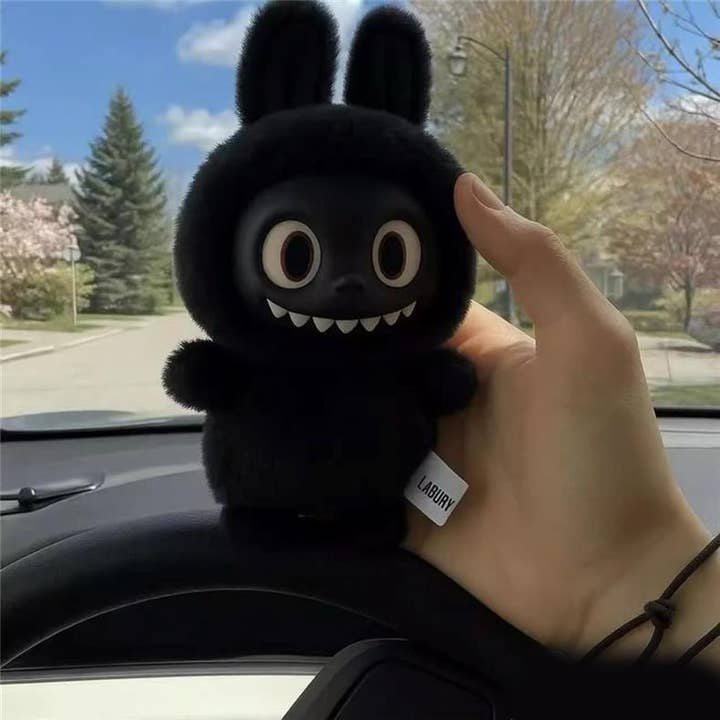 All Black Plush Labubu Stuffed Doll for wholesale by Sparkling Extras