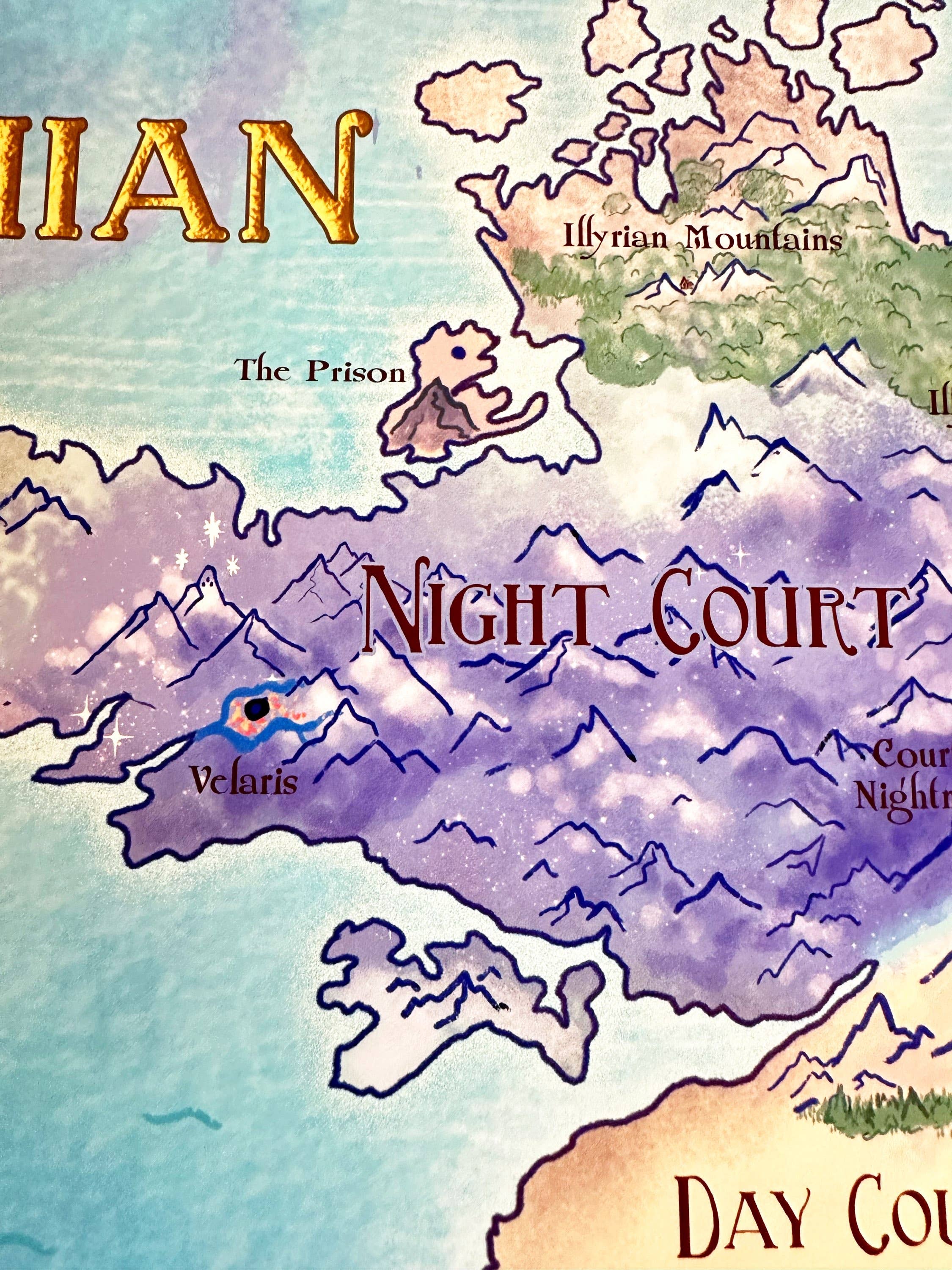 Awkward Affections – wholesale Art print – Prythian Map // Fantasy Landscapes // ACOTAR // Book Art4