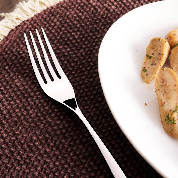 Middagsgaffel i rustfrit stål | 8,2", sølv, sæt med 12 for engroshandel hos ExpoBazaar