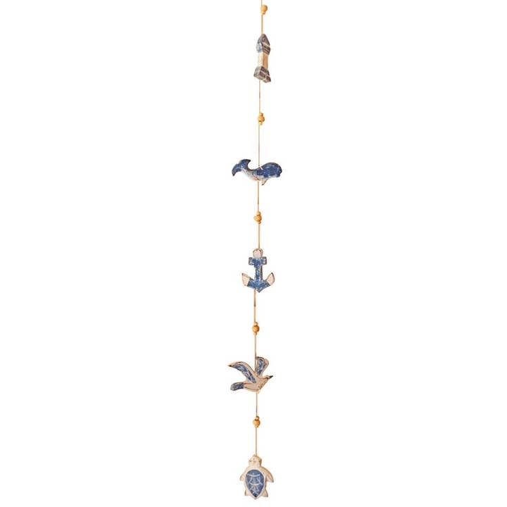 Mobile Wood Lighthouse Whale Anchor Gull Turtle 70cm for wholesale by Shared Earth