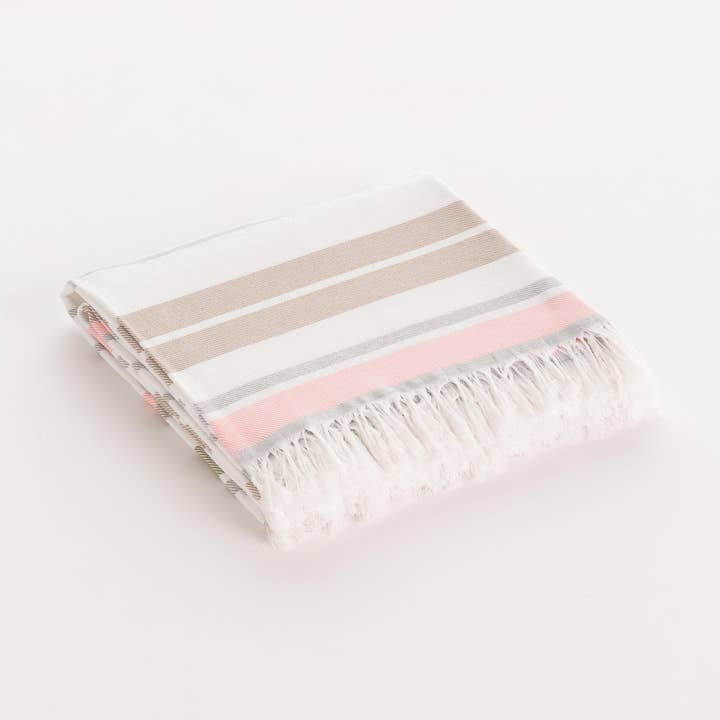 GAMUSI - Vente Serviette de plage - Fouta Paréo Serviette de Plage Coton Doux avec Franges LASCA0