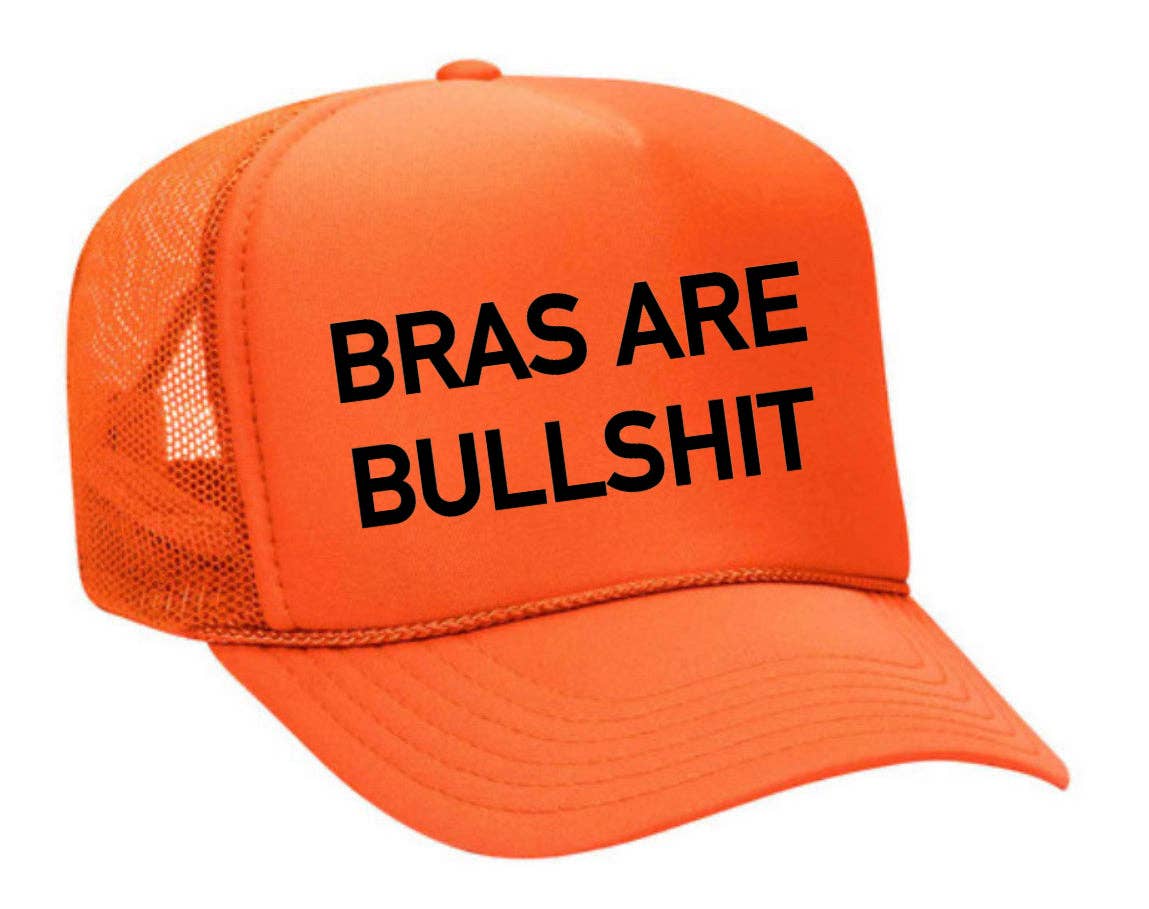 Inappropriate Trucker Hats - Wholesale Trucker Hat - Women's - Bras Are Bullshit Trucker Hat3