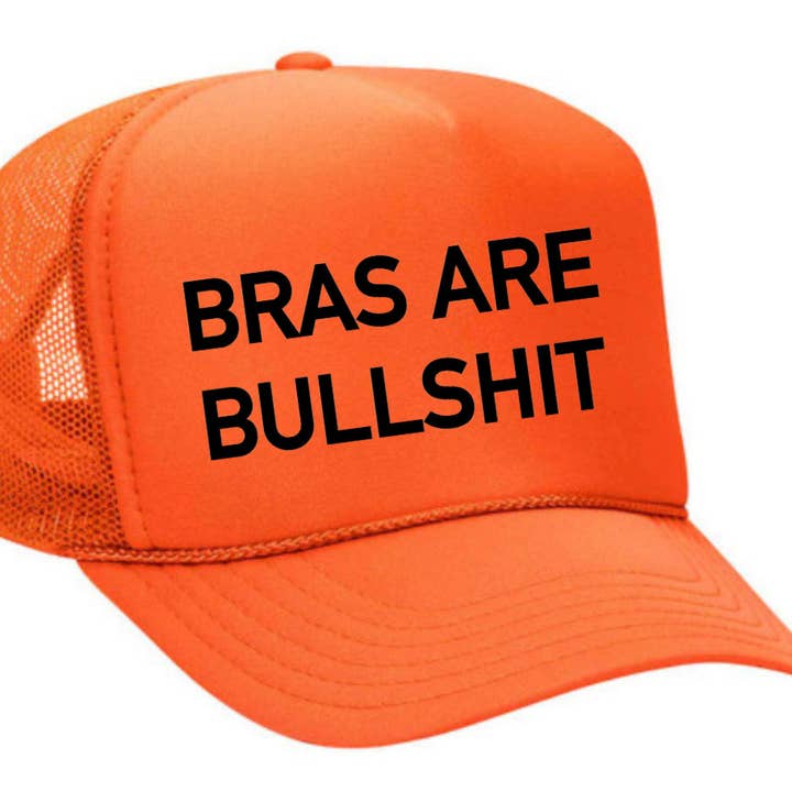 Inappropriate Trucker Hats - Wholesale Trucker Hat - Women's - Bras Are Bullshit Trucker Hat3