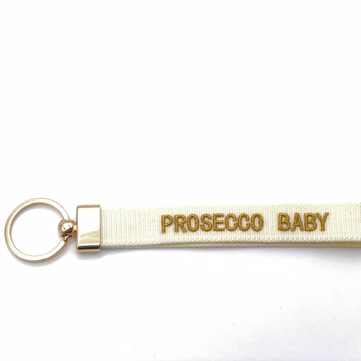 Parsley & Pepper - Wholesale Keychain - Women's - PROSECCO BABY keychain keychain, woven embroidered2