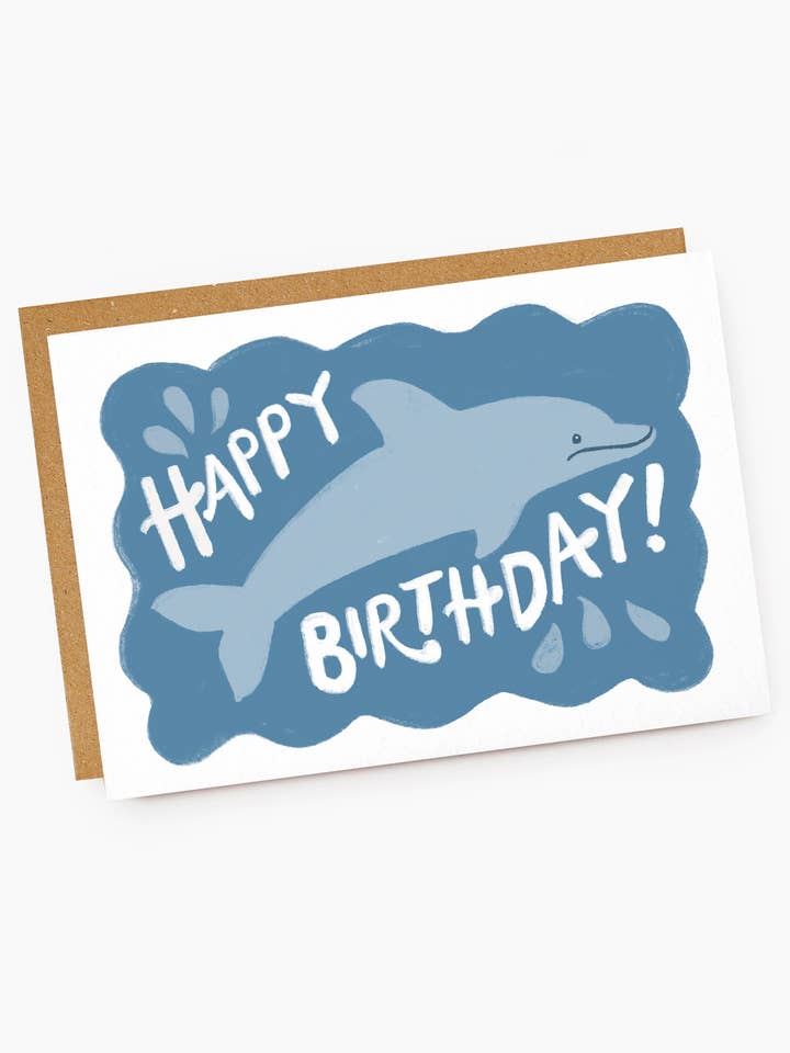Biglietto di buon compleanno delfino per la vendita all'ingrosso da parte di Jade Fisher