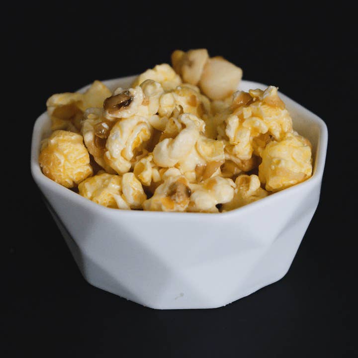 Coconut + Macadamia Nut Popcorn for wholesale by Lisa's Gourmet Popcorn