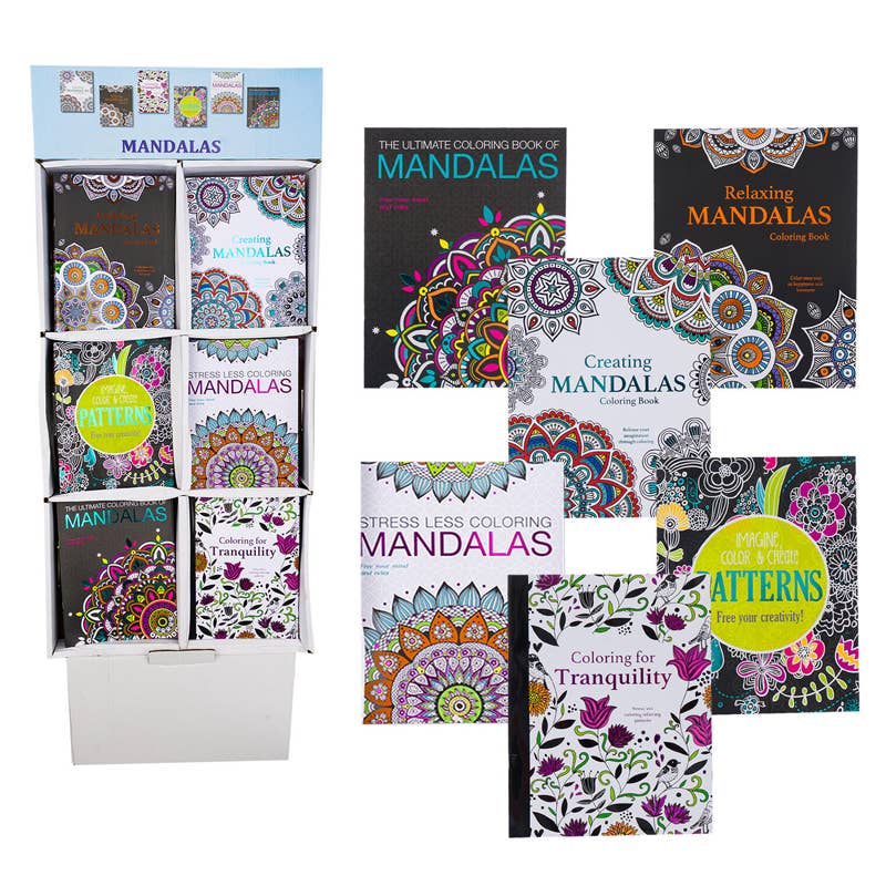 Deluxe Import Trading - Vendita all'ingrosso Libro da colorare - Adulti - Libri da colorare per adulti M&alas Display-Assortiti 32pp0