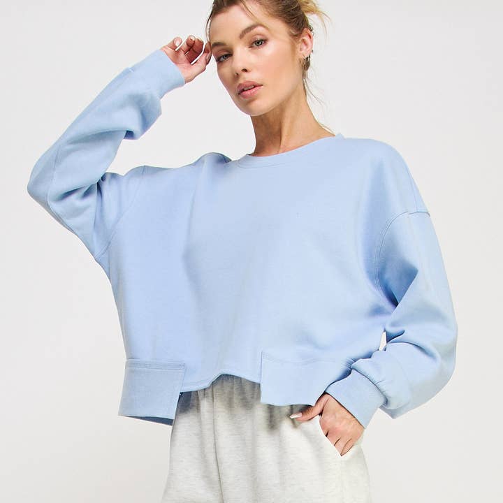 BABY BLUE CAMDEN SWEATSHIRT-FZ0011 for wholesale on Faire1