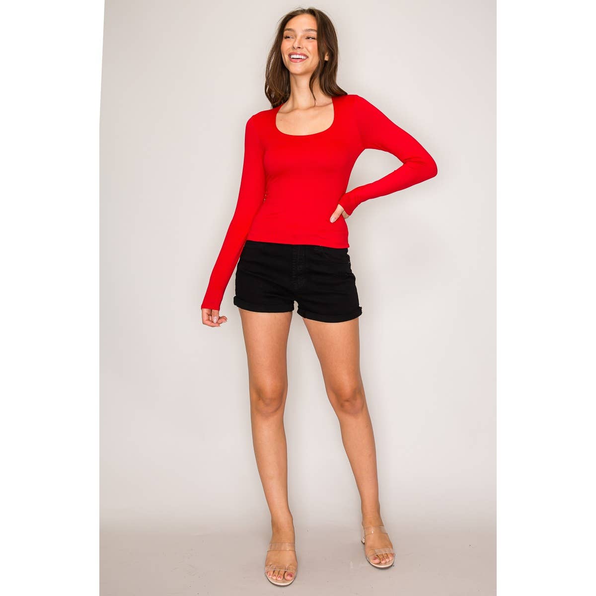 Popular 21 - Wholesale Knit Top - Women's - Double Layer Square Neck Top11