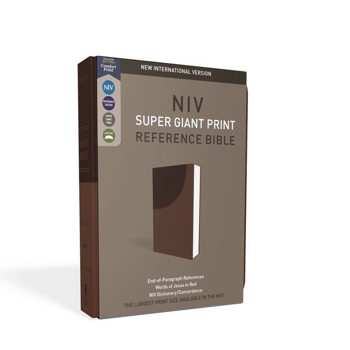 HarperCollins Christian Publishing - Wholesale Reference - NIV Super Giant Print Reference Bible Leathersoft Brown8