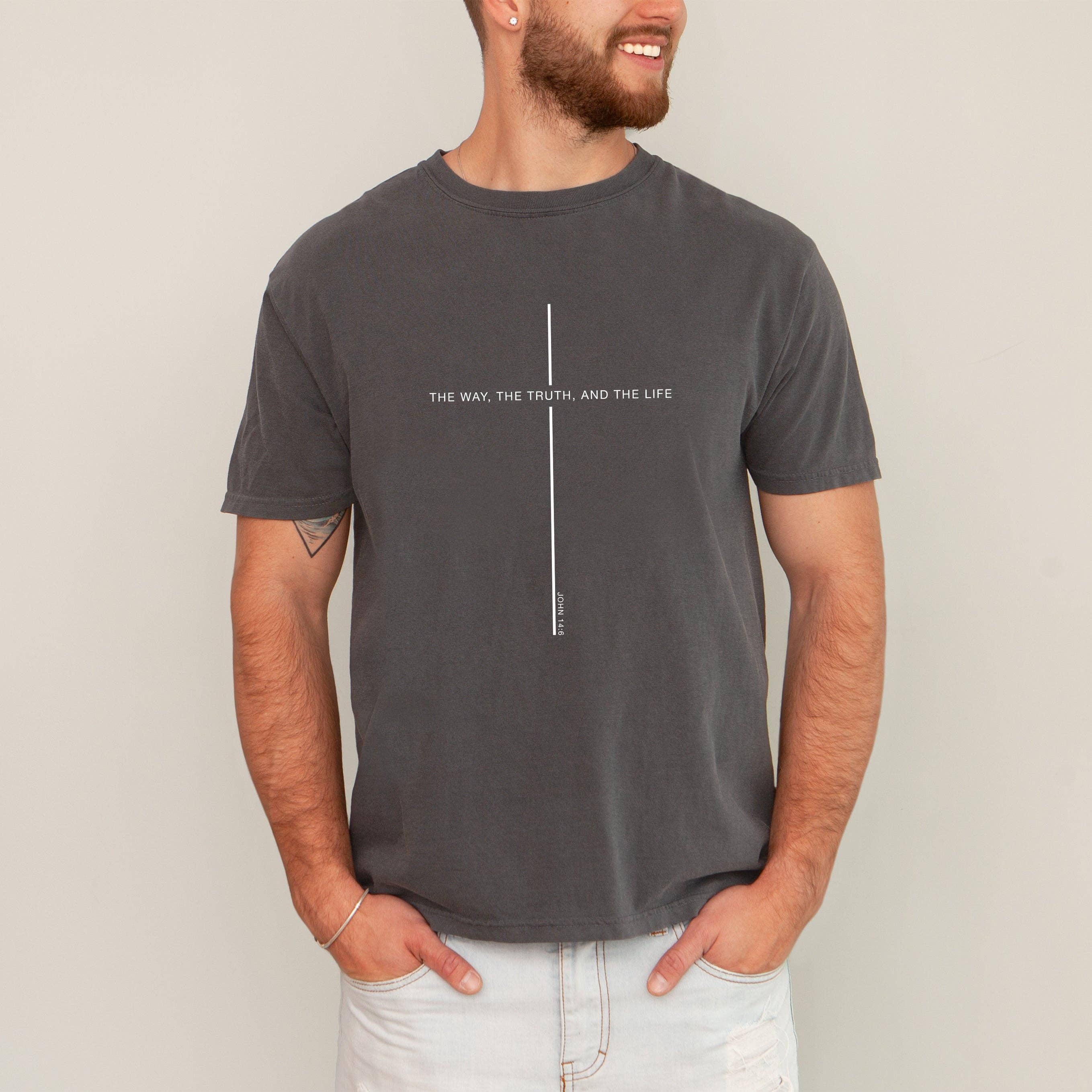 Refinery Number One LLC - Wholesale T-shirt met print - Uniseks - De weg, de waarheid, het leven, Christian Jesus, religieus T-shirt4